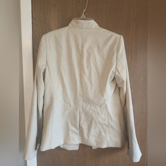 Ann Taylor Cream Blazer Tailored Suit Jacket - Picture 2 of 4